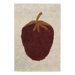 Ferm Living Kids - Fruiticana Erdbeer-Wollteppich