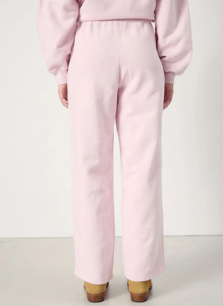 American Vintage - Plizzy Baumwoll Jogginghose | Puderrosa