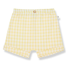 1+ in the family - Bermuda Tinos Vichy Seersucker | Blassgelb