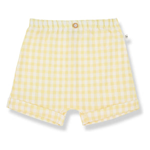 1+ in the family - Bermuda Tinos Vichy Seersucker | Blassgelb