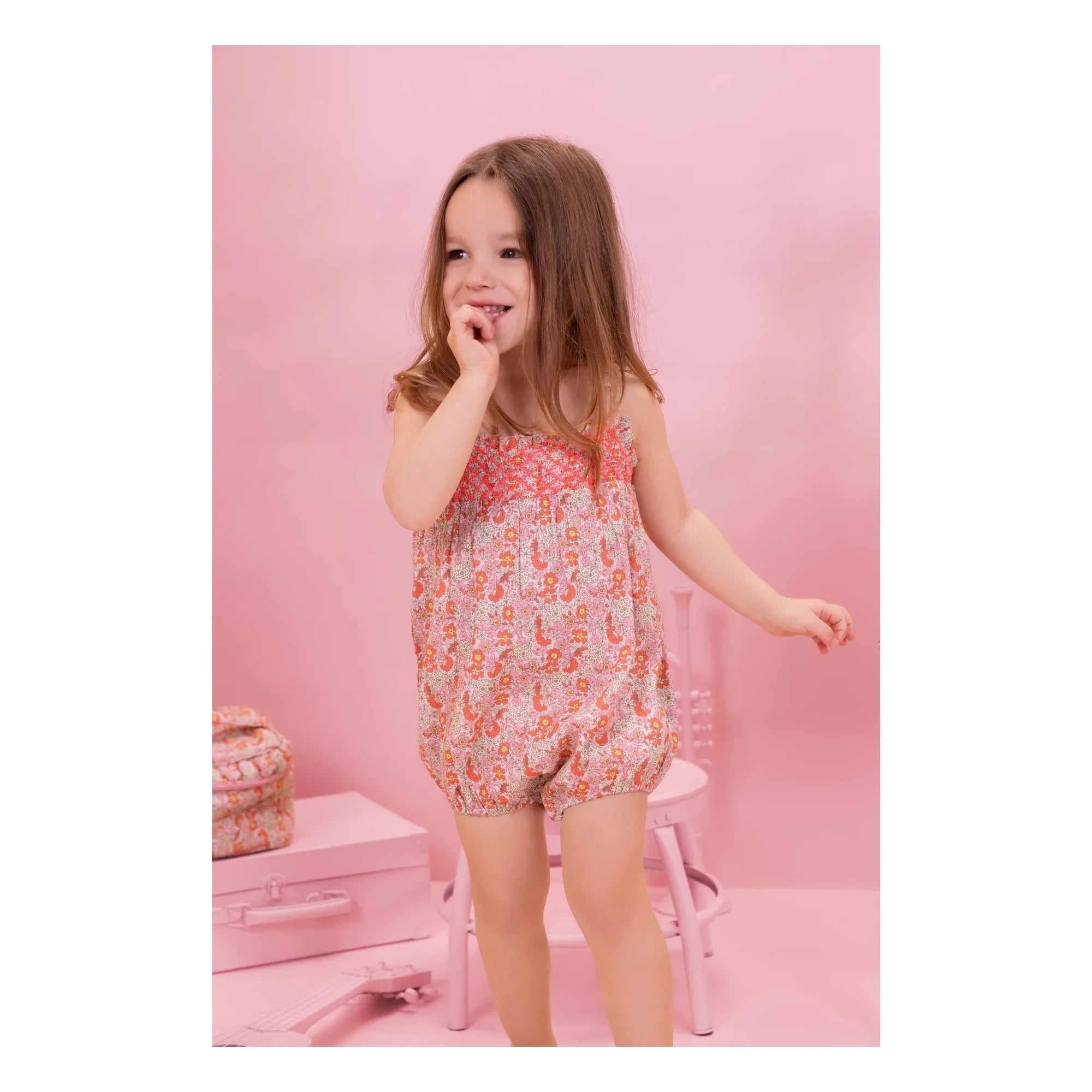 Bonton - Calina Fleurie Overall | Rosa