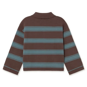 Tinycottons – Gestreiftes Poloshirt | Braun