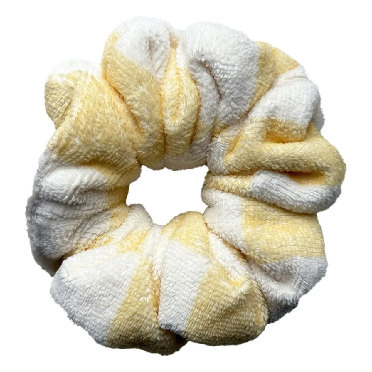 Jera Mini - Chouchou Karierter Frottee-Stoff | Blassgelb
