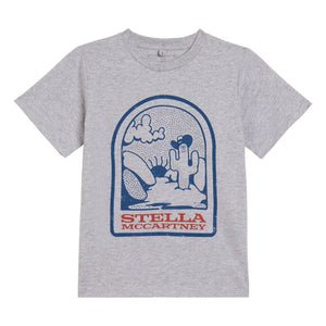 Stella McCartney Kids - Stella Cactus Tişört | Gri Melanj