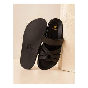 Bobbies - Atlas Leder Sandale | Schwarz