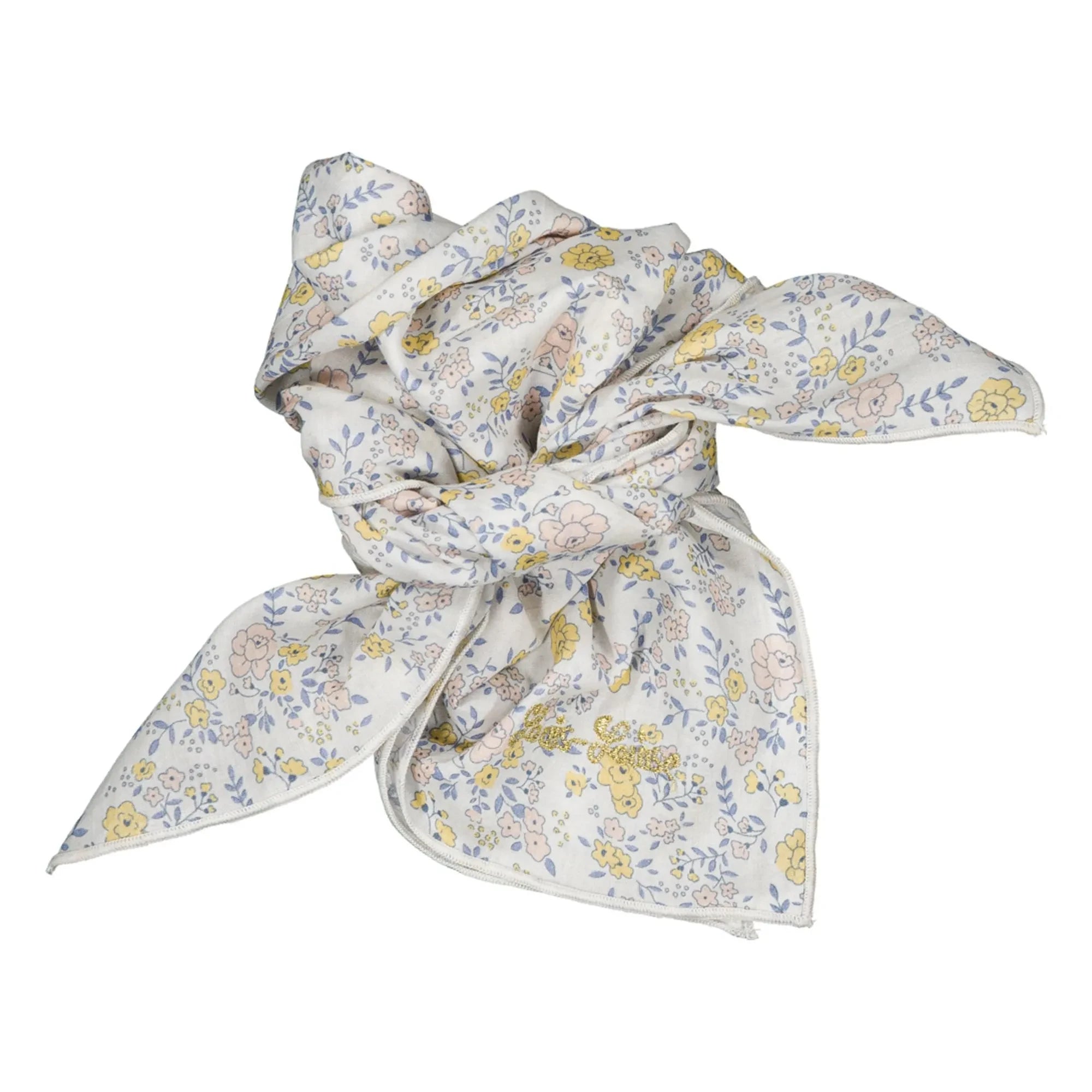 Louis Louise - Schal mit Blumenmuster | Weiß