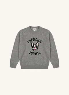 Finger in the nose - Sally Frenchie Merinos Wolle Pullover | Graumelange