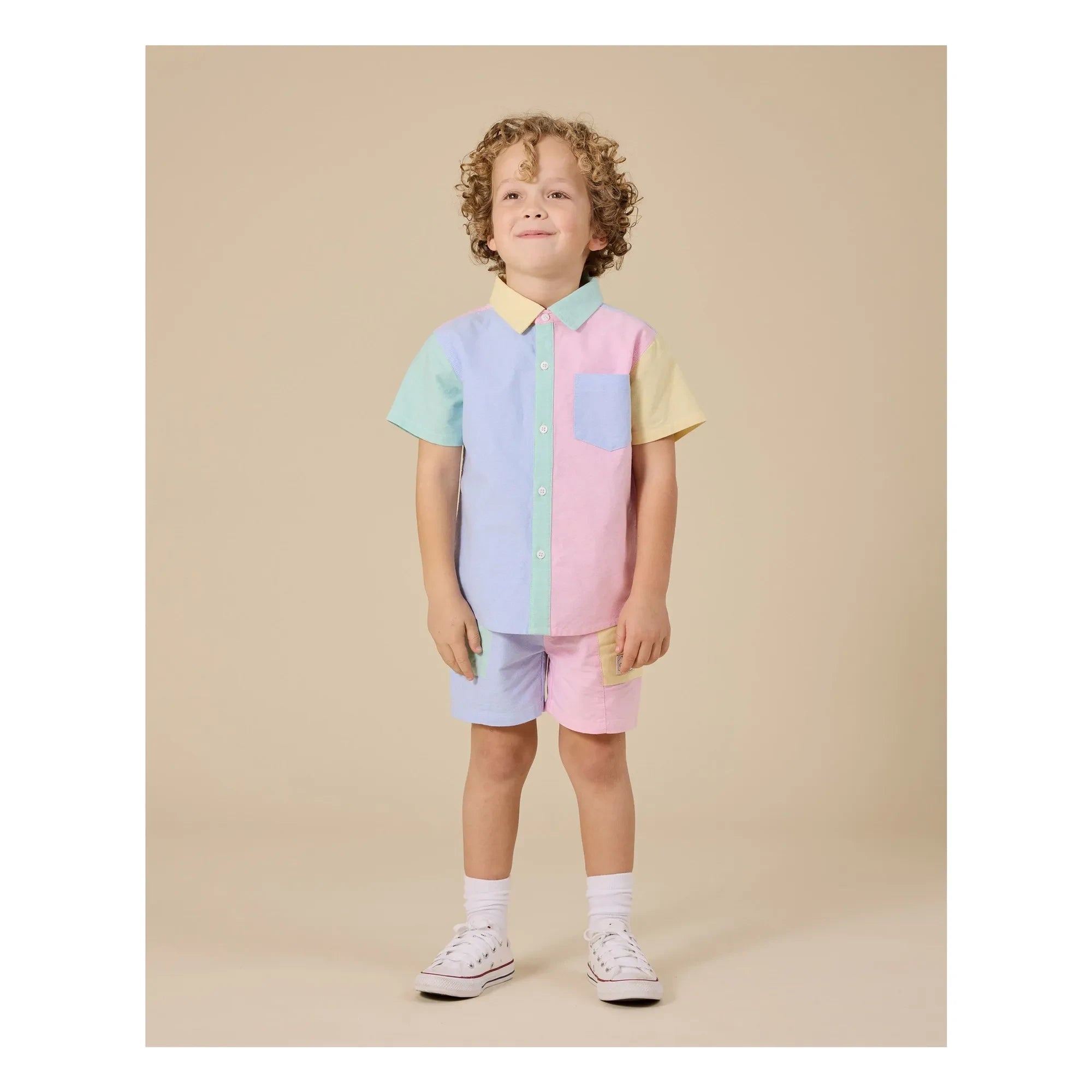 Goldie + Ace - Farbblock Hemd | Rosa