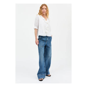 Skall Studio - Clea Baumwollbluse | Weiß