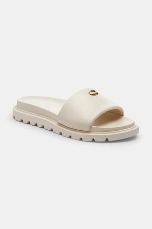 Coach Brynn Leather Slide Sandal Kadın Deri Düz Taban Terlik