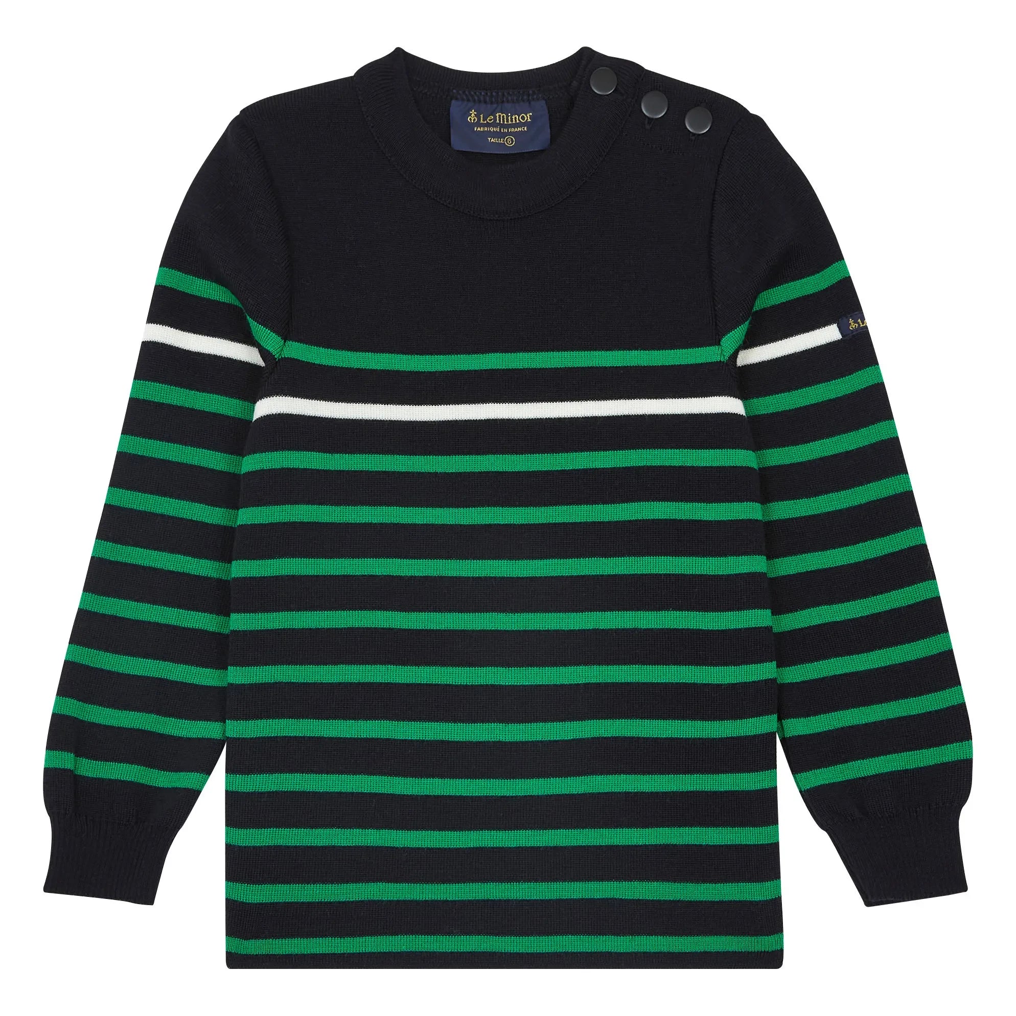 Le Minor - Gestreifter Merinowoll-Pullover x Smallable | Marineblau