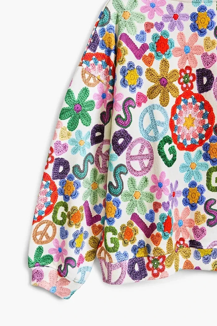 Desigual Çocuk Pamuklu Sweatshirt
