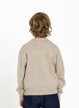 Hundred Pieces - Mika Merino Wolle Pullover | Grau Melange