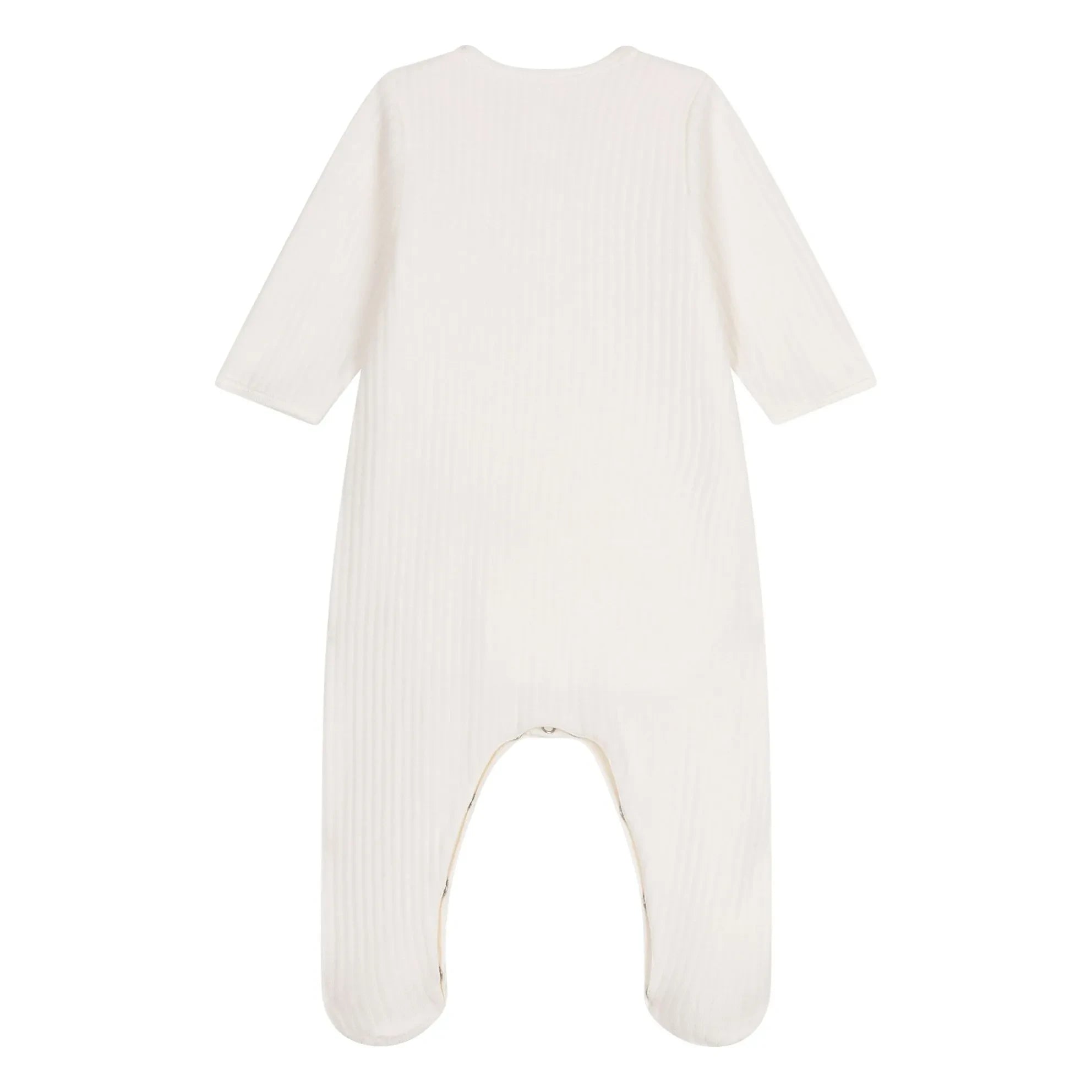 Petit Bateau - Fuchs Pyjama aus Bio-Baumwolle | Ecru