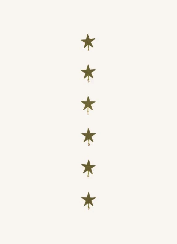 Muskhane - Filz "Shooting Stars" Girlande | Moss Green