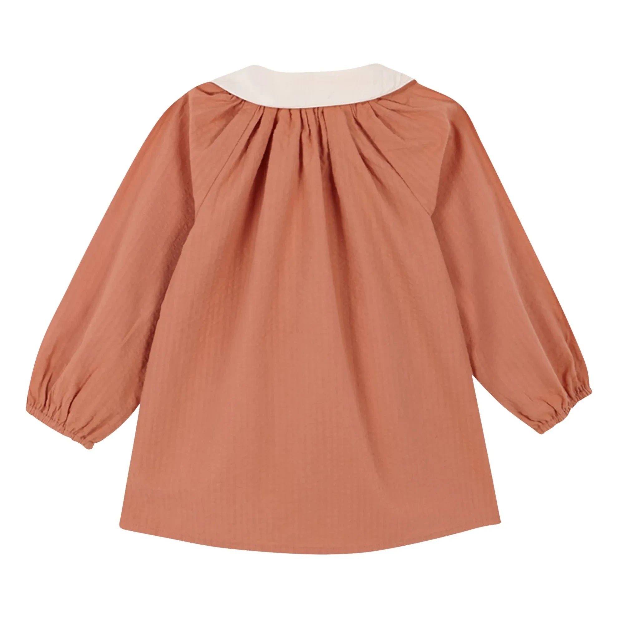 birinit - Bluse mit Claudine-Kragen Dessert Bio-Baumwolle | Russet