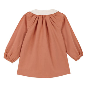 birinit - Bluse mit Claudine-Kragen Dessert Bio-Baumwolle | Russet