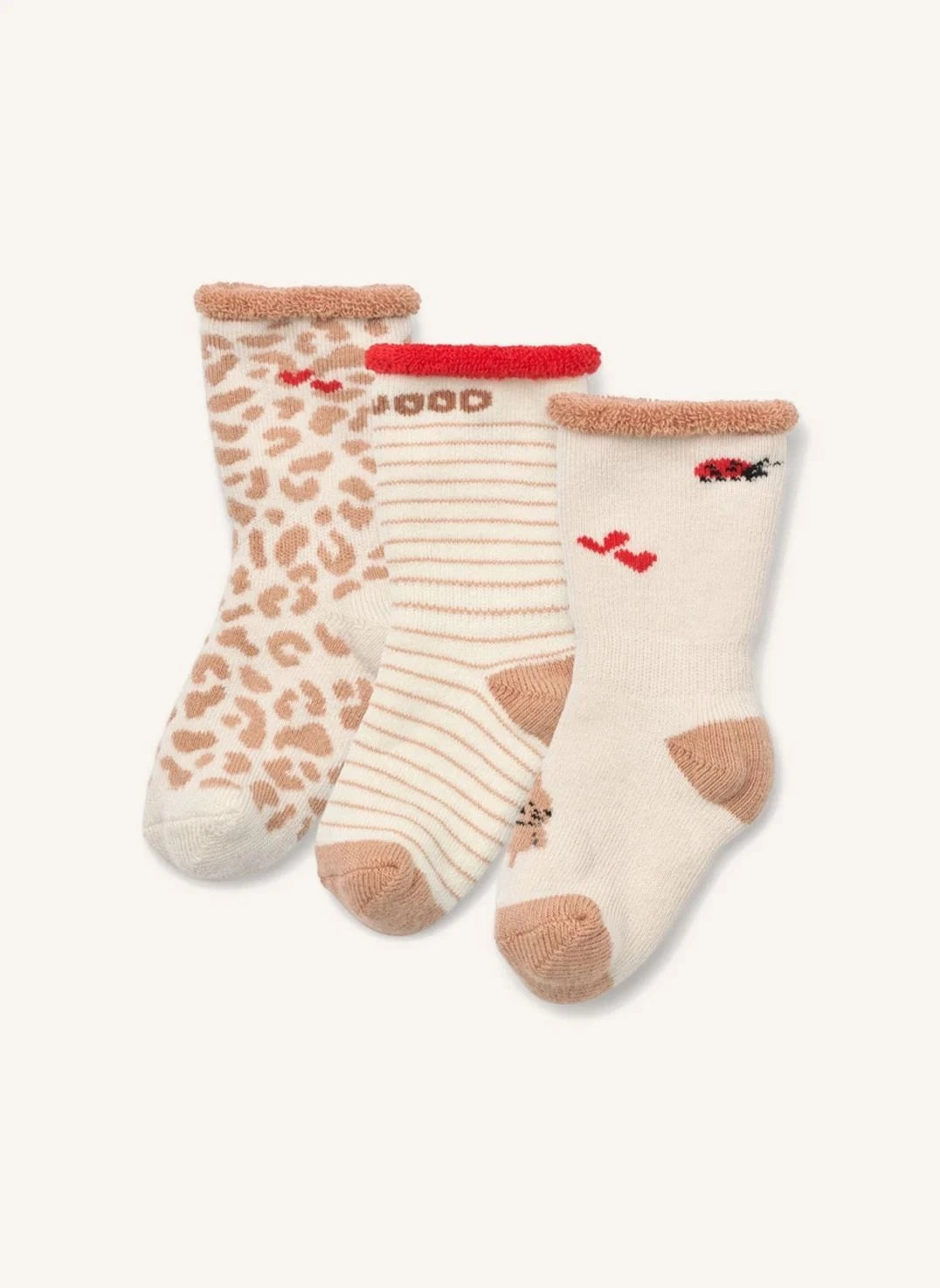 Liewood - 3 Paar Eloy Leoparden Socken Set | Verblasstes Rosa
