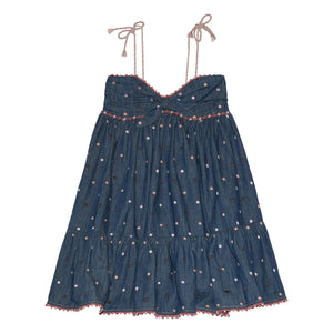 Zimmermann - Awaken Pois Jeanskleid | Dunkelblau