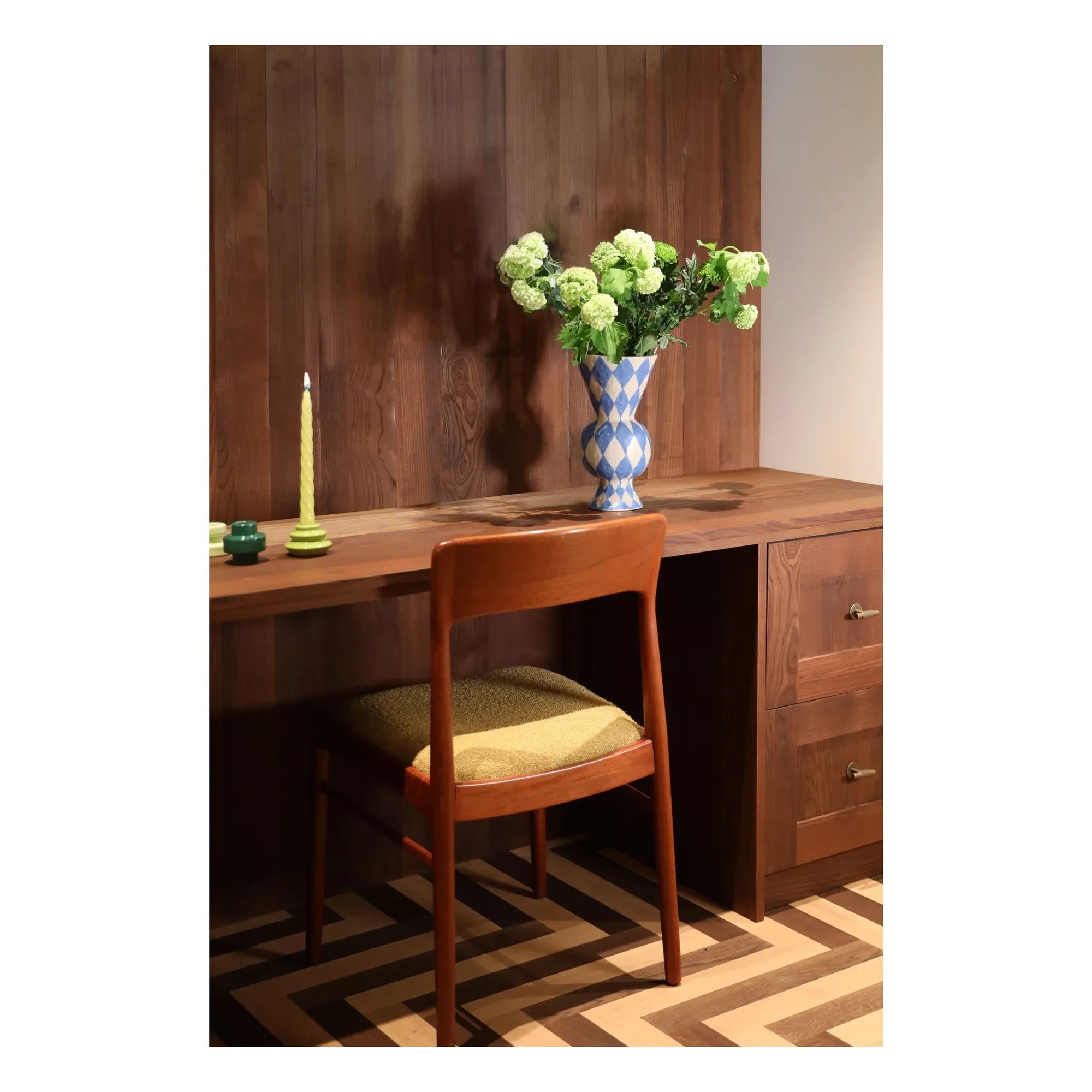 &Klevering - Rombische Vase | Blau