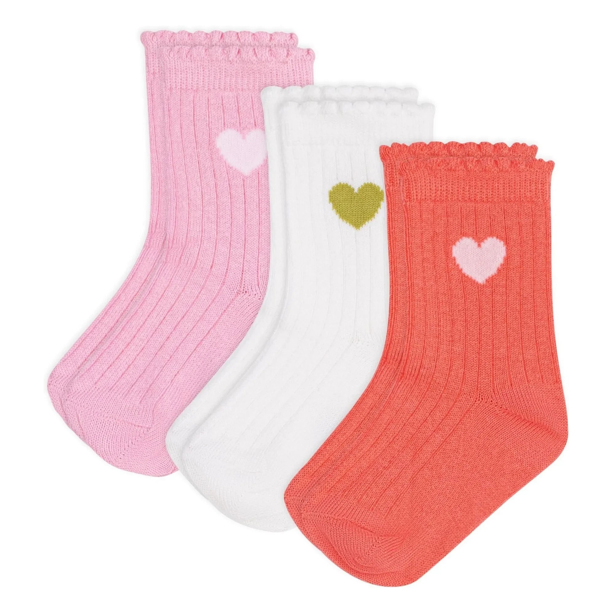 Petit Bateau - 3er-Pack Rippstrick-Socken | Rosa