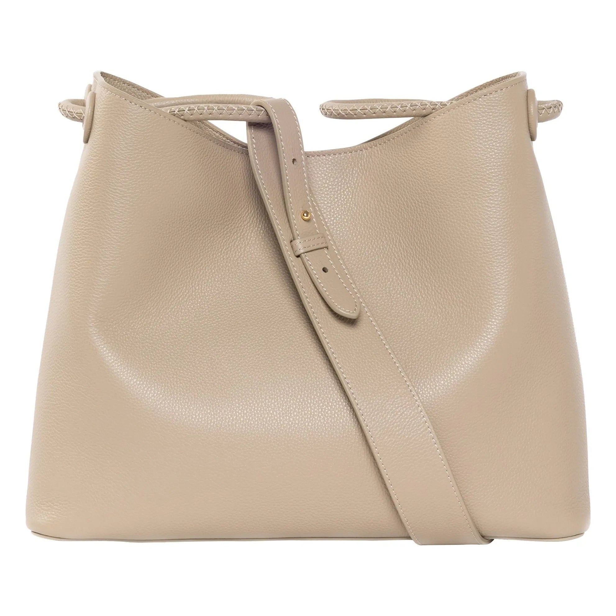 Elleme - Vosges Genarbtes Leder Tasche | Staubig Braun
