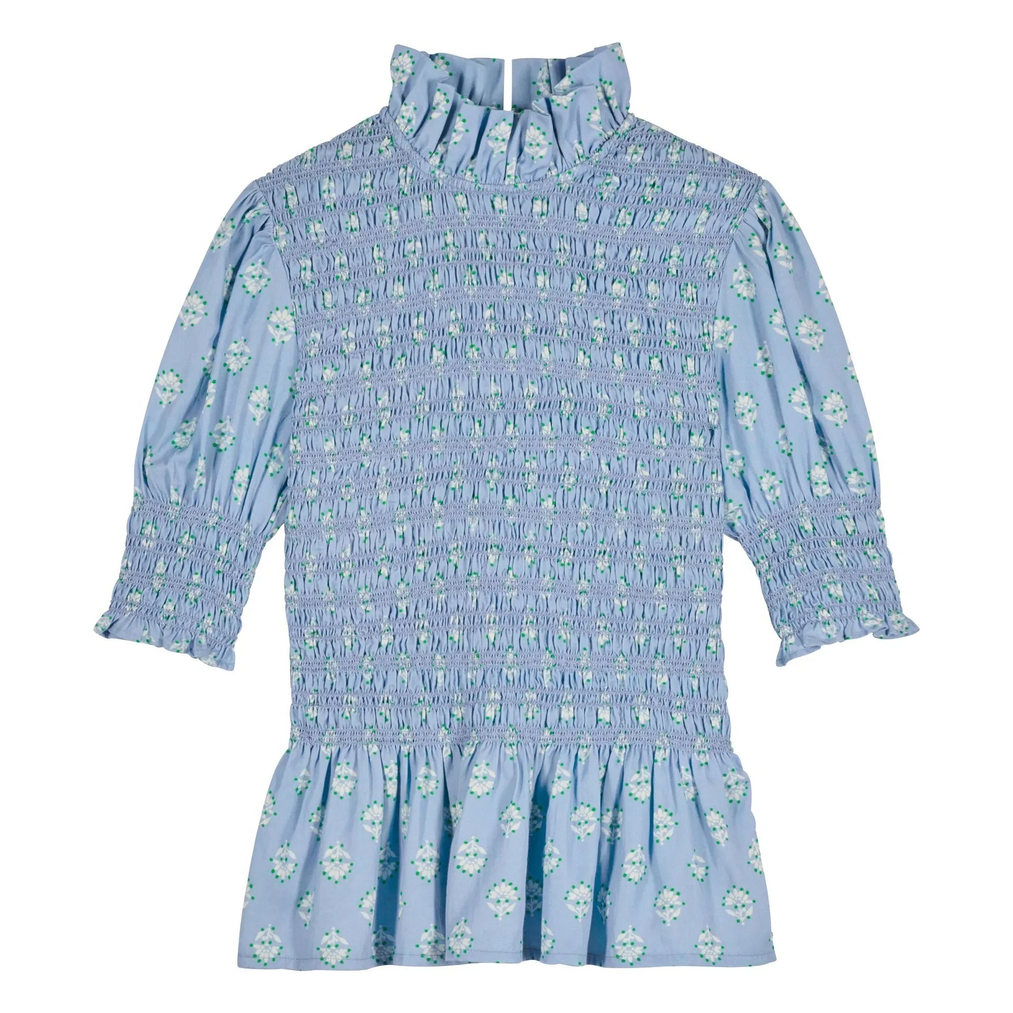 Maria de la Orden - Aleria SS Baumwollbluse | Blau
