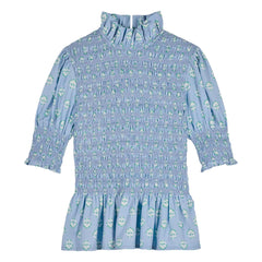 Maria de la Orden - Aleria SS Baumwollbluse | Blau