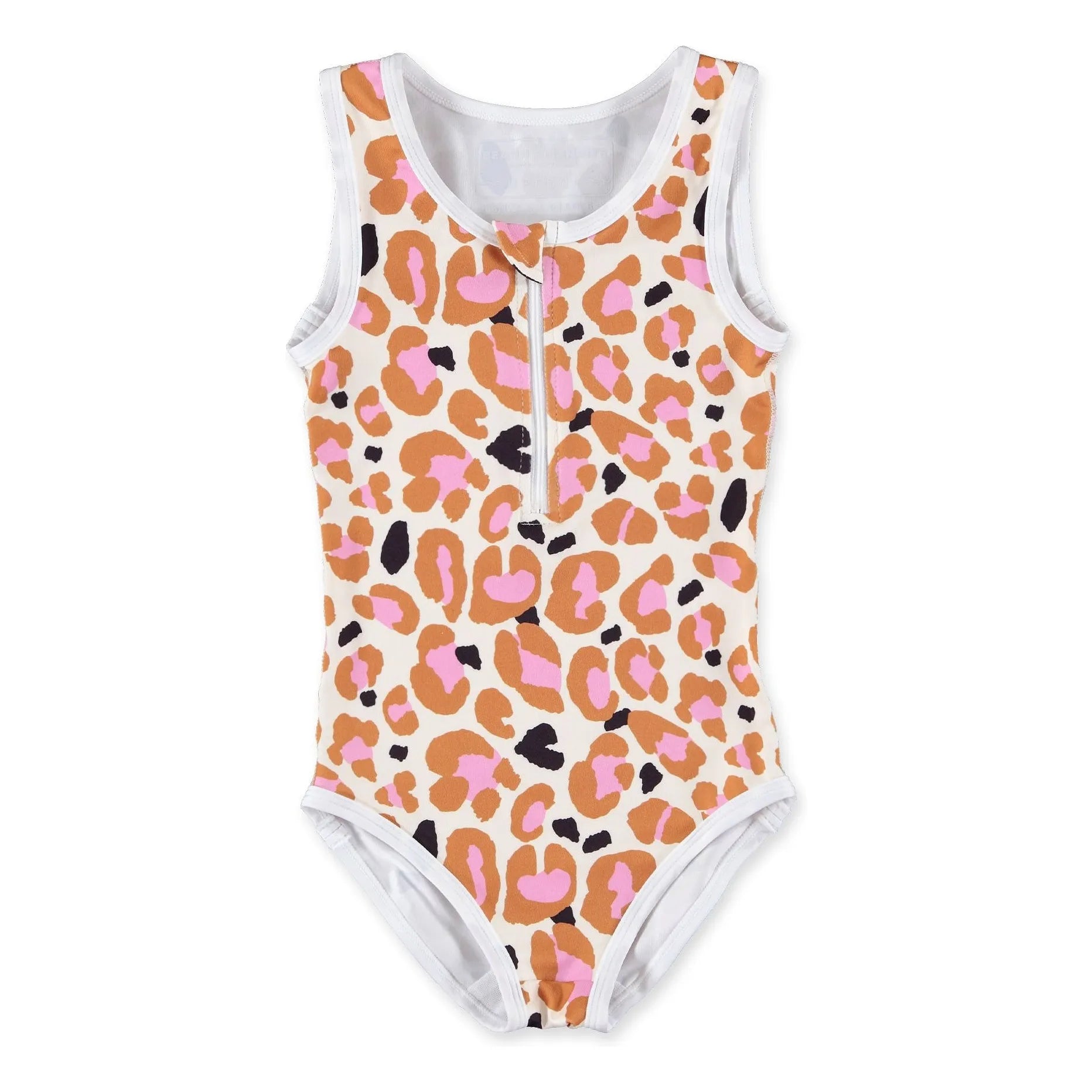 Beach & Bandits – Candy Leopard UV-Schutz Einteiler Badeanzug aus recycelten Fasern