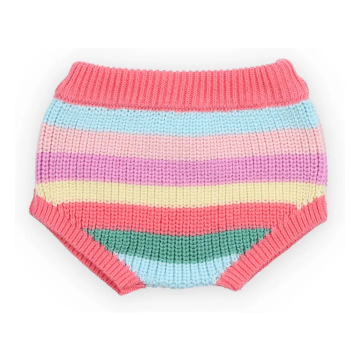 the new society - Canela Gestreifte Bio-Baumwoll-Strick-Bloomers | Rosa