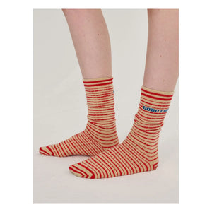 Bobo Choses – Gestreifte Socken aus Bio-Baumwolle | Ecru