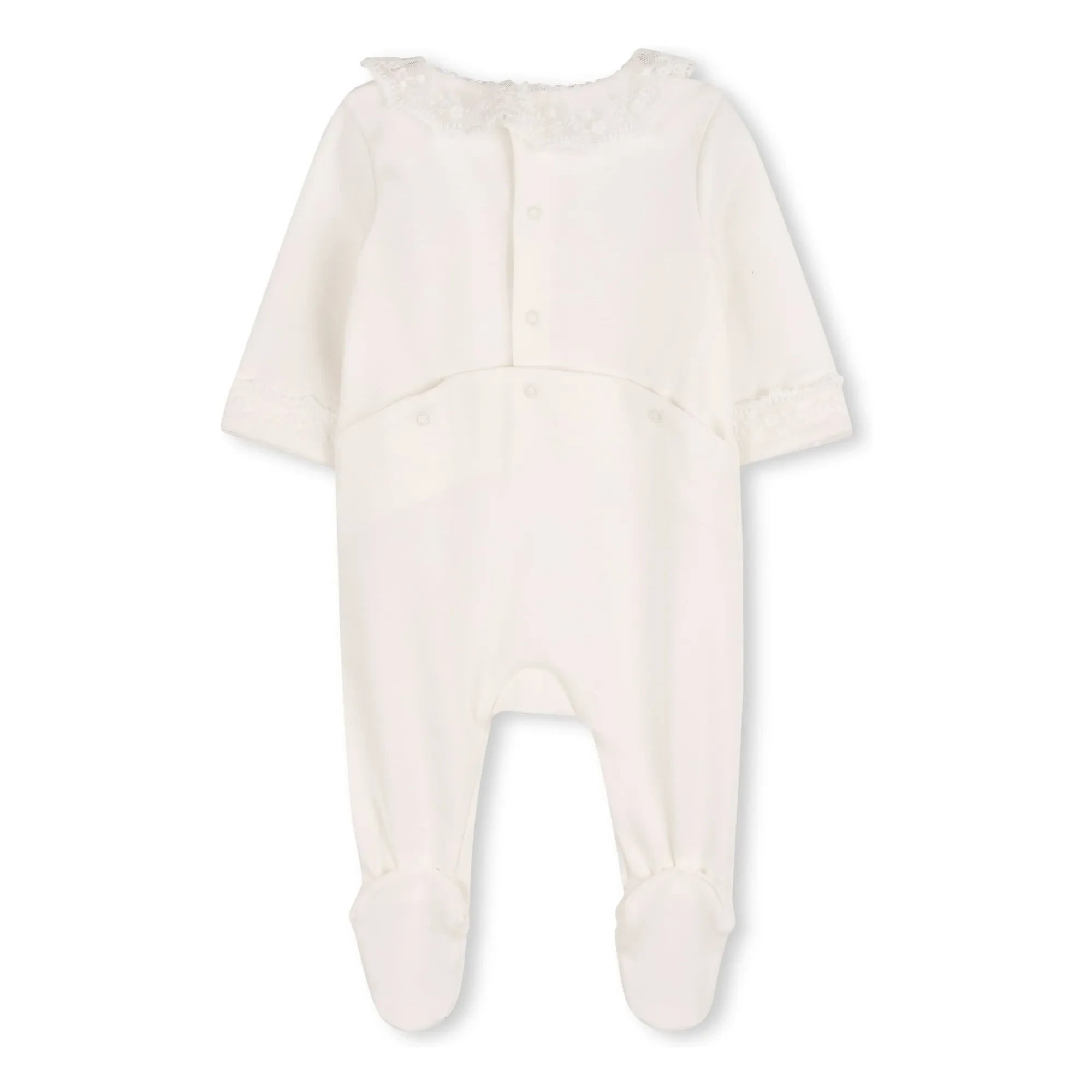 Chloé - Bio-Baumwoll-Schlafanzug und Decke Set | Weiß