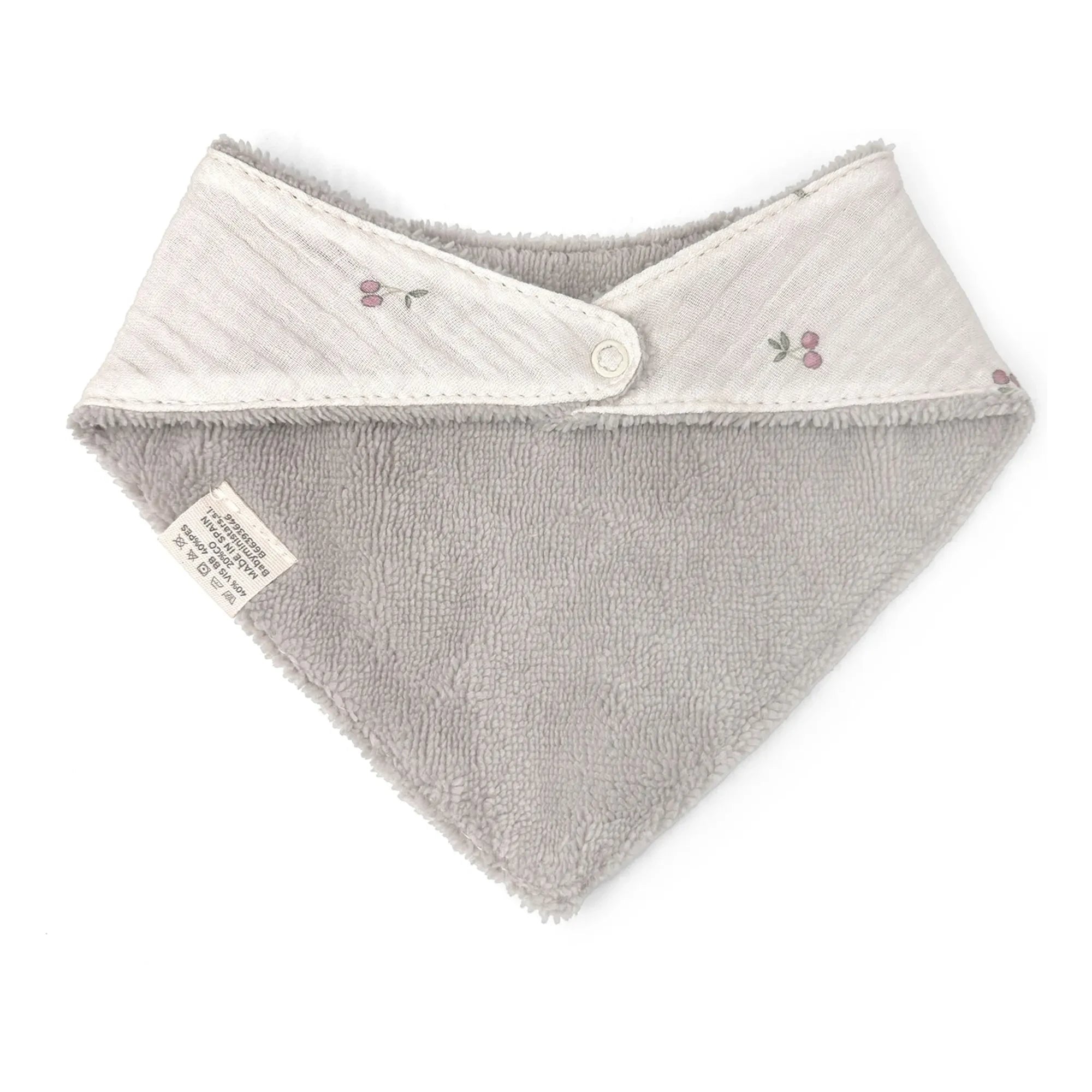 Babyshower - Kirschen-Lätzchen Bandana | Ecru