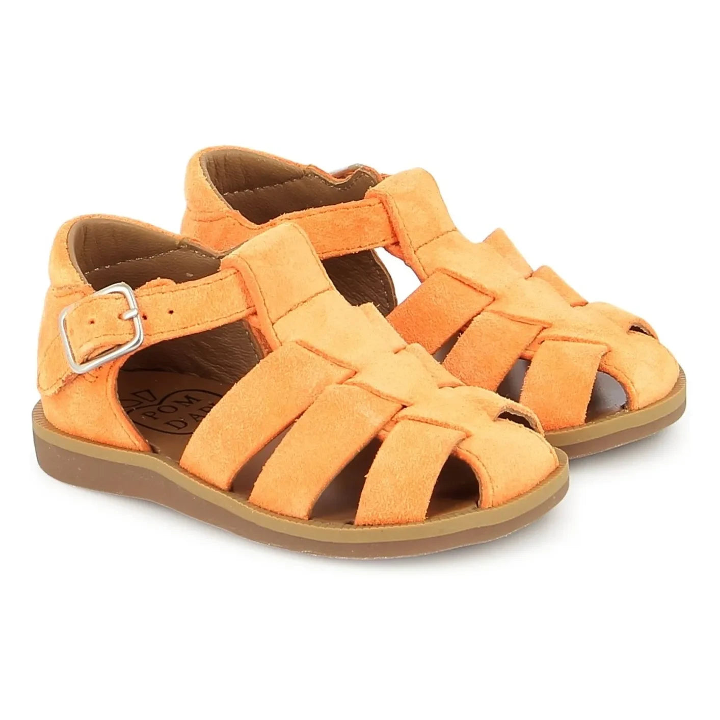 Pom d'Api - Poppy Daddy Sandalen aus Samt | Aprikose