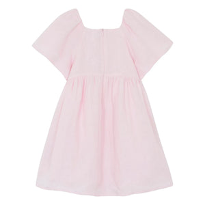 Tartine et Chocolat - Ballonärmel-Kleid mit Staubrosa-Blumenmuster