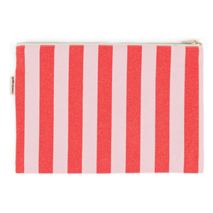 Rose in April – Gestreifte Clutch „Lili“ | Rot