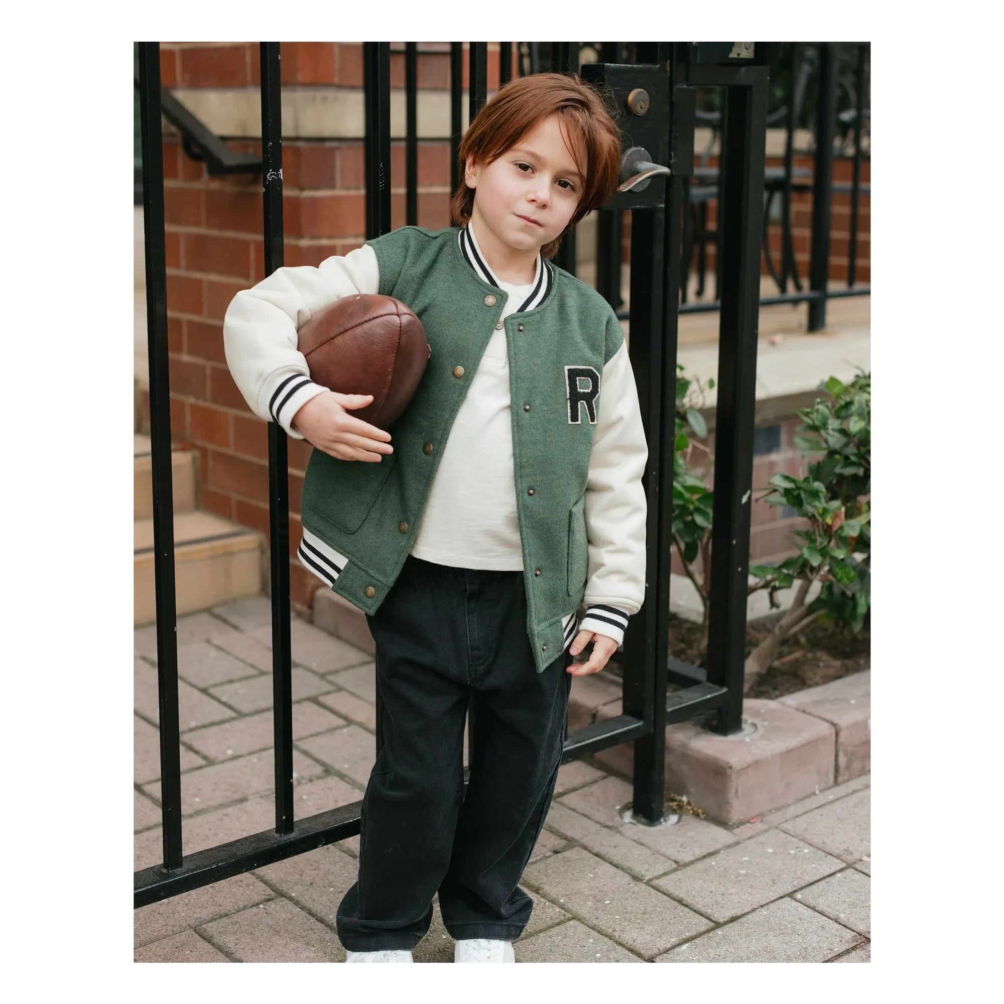 Rylee + Cru - Grüne Collegejacke