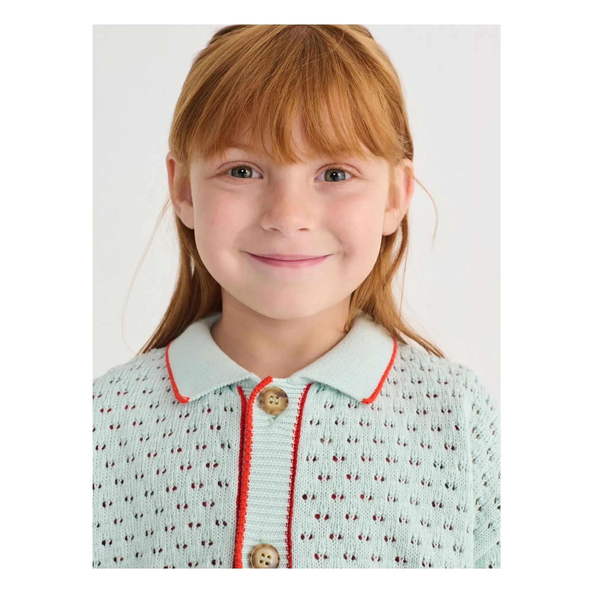 Bobo Choses - Cardigan aus Bio-Baumwolle mit Ajourmuster | Hellblau