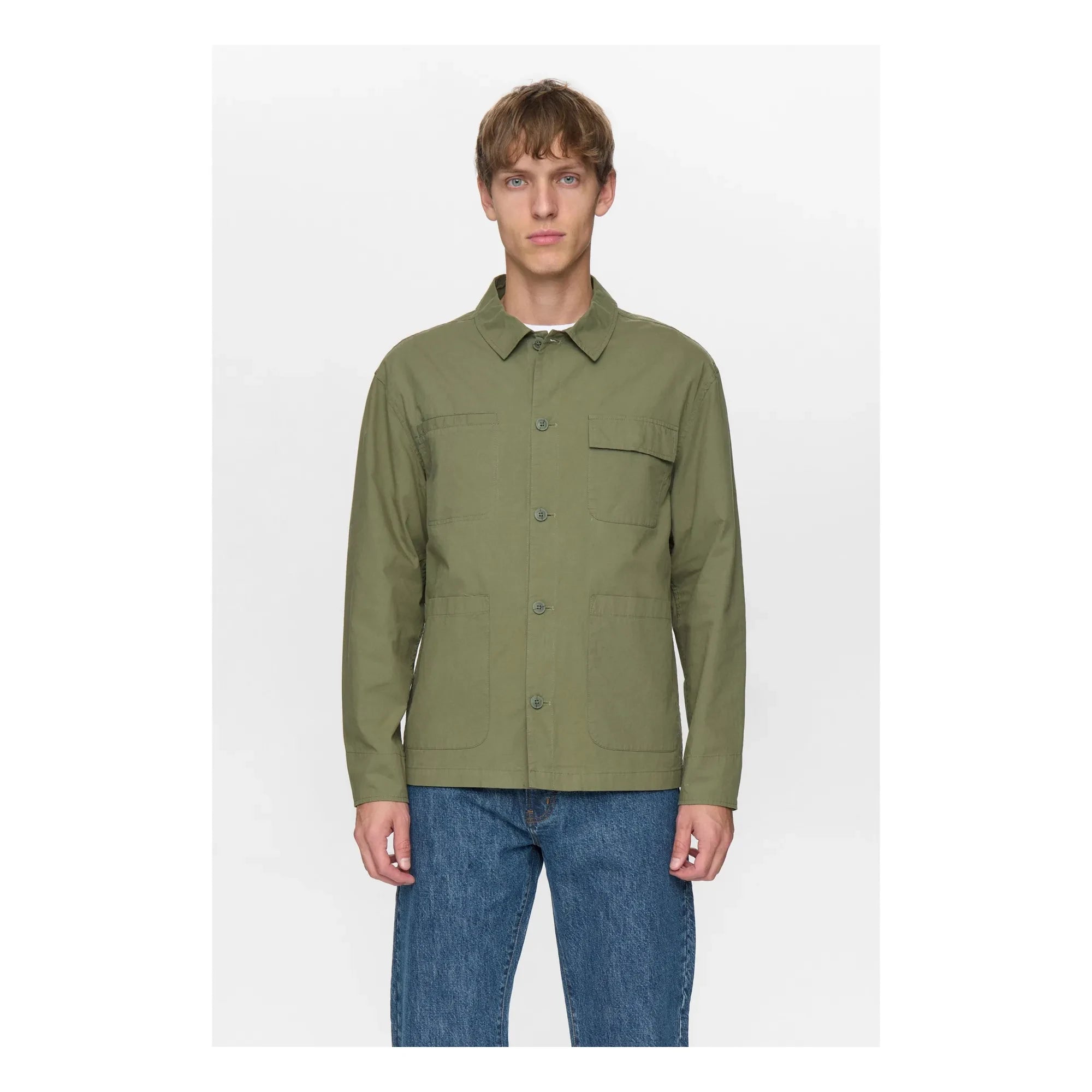 Anerkjendt - Akodin Baumwoll-Overshirt | Khaki