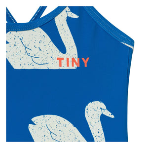 Tinycottons - Schwanen-Badeanzug | Blau