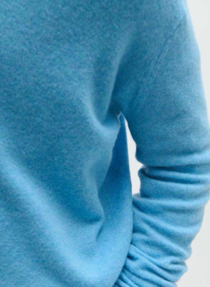 American Vintage - Raxow Wolle Pullover | Gepunktetes Blau