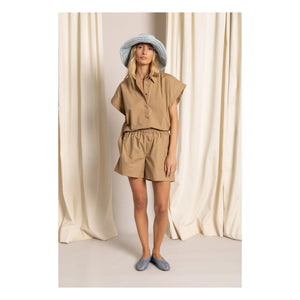 Smallable Woman - Crop Bella Bluse | Eisbraun