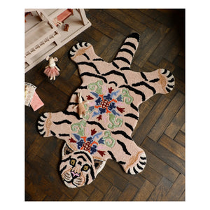 Doing Goods - Mahee Majestic Teppich mit Tiger aus Wolle | Peach
