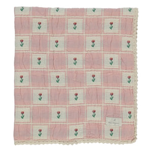 Bebe Organic - Bella Tulipes Decke aus Bio-Baumwolle | Rosa