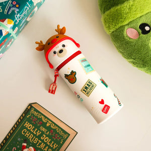 Legami - 2-in-1 Silikon Weihnachtsschreibetui Eisbär - Kawaii