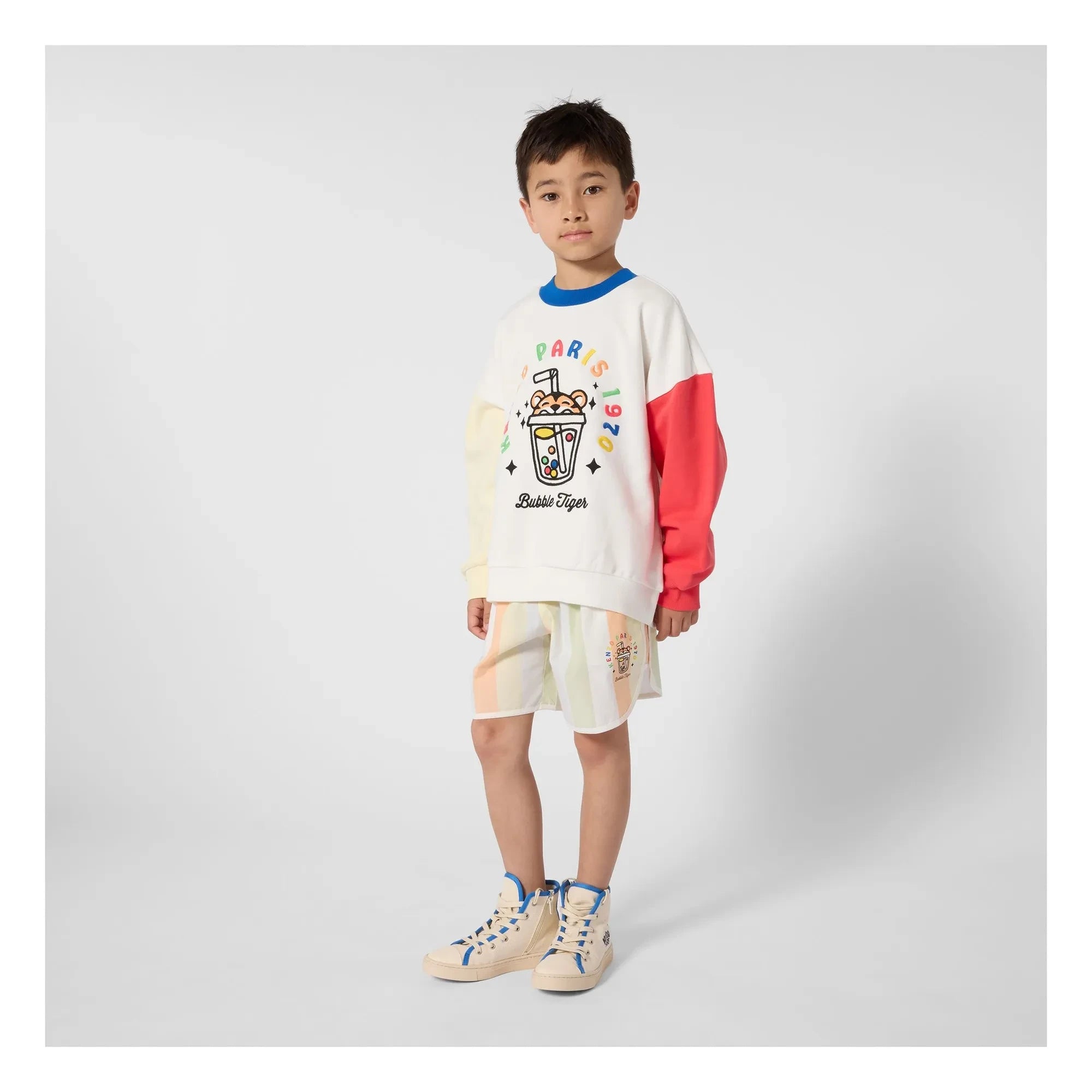 Kenzo - Happy Sweet Gestreifte Shorts | Hellgelb