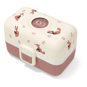 Monbento - MB Tresor anpassbare Kinder-Bento-Box, 3 Fächer | Puderrosa