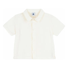 Petit Bateau – Hemd aus Bio-Baumwollgaze | Weiß