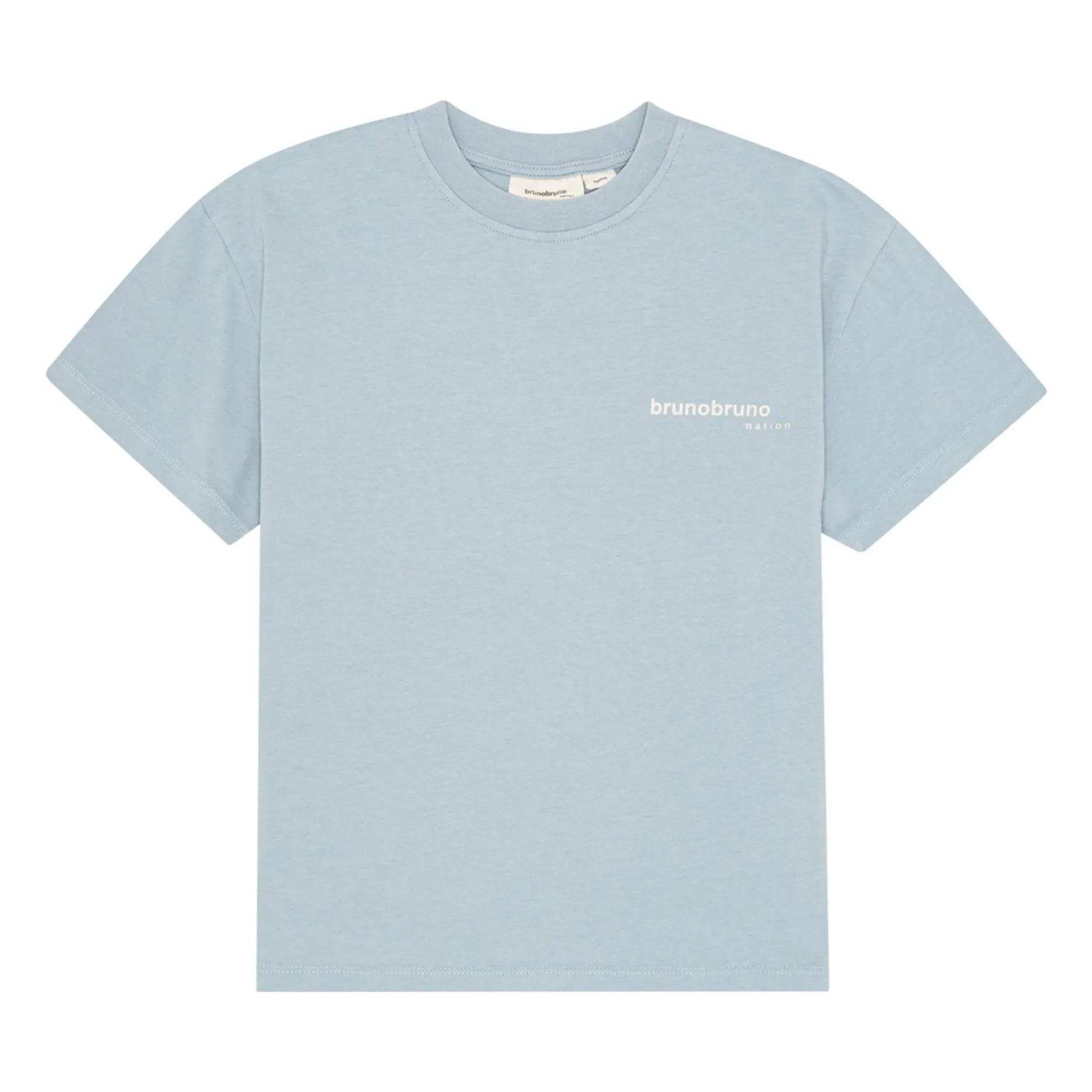 brunobruno nation - Nanna Skateboard Bio-Baumwoll-T-Shirt | Hellblau