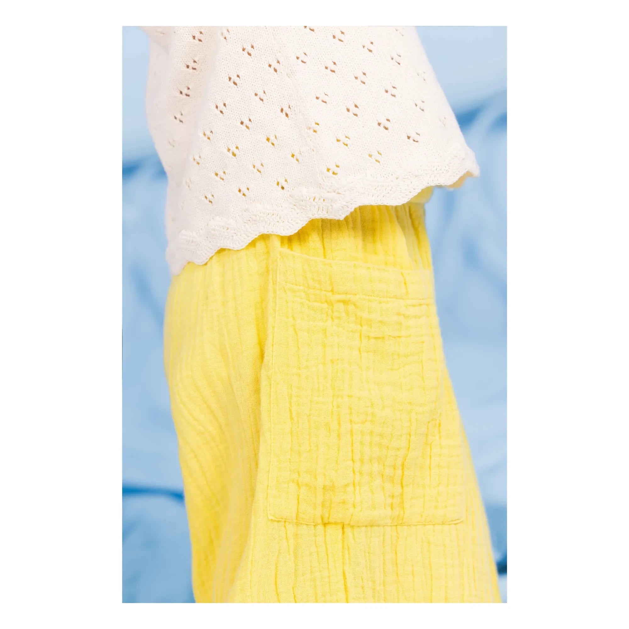 Bonton - Lauren Baumwoll-Musselin-Hose mit Taschen | Gelb